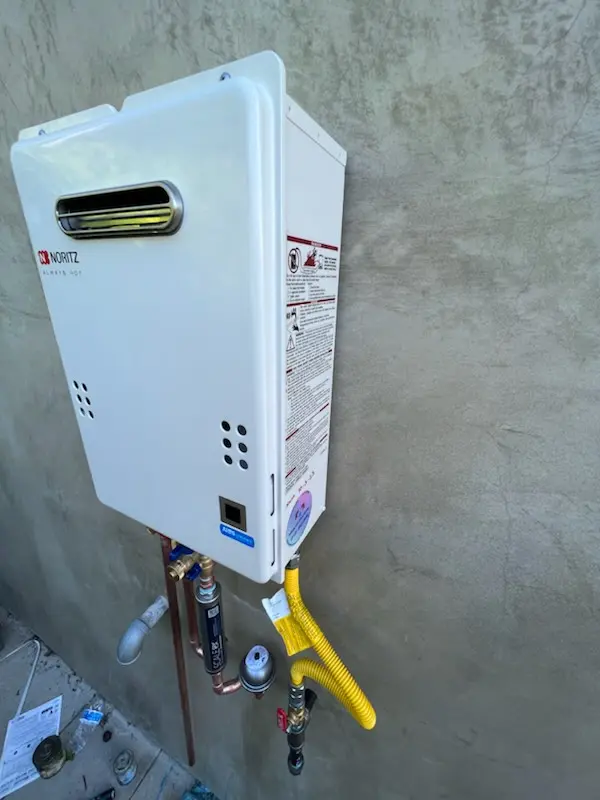 Tankless water heater installation for Liberty homes